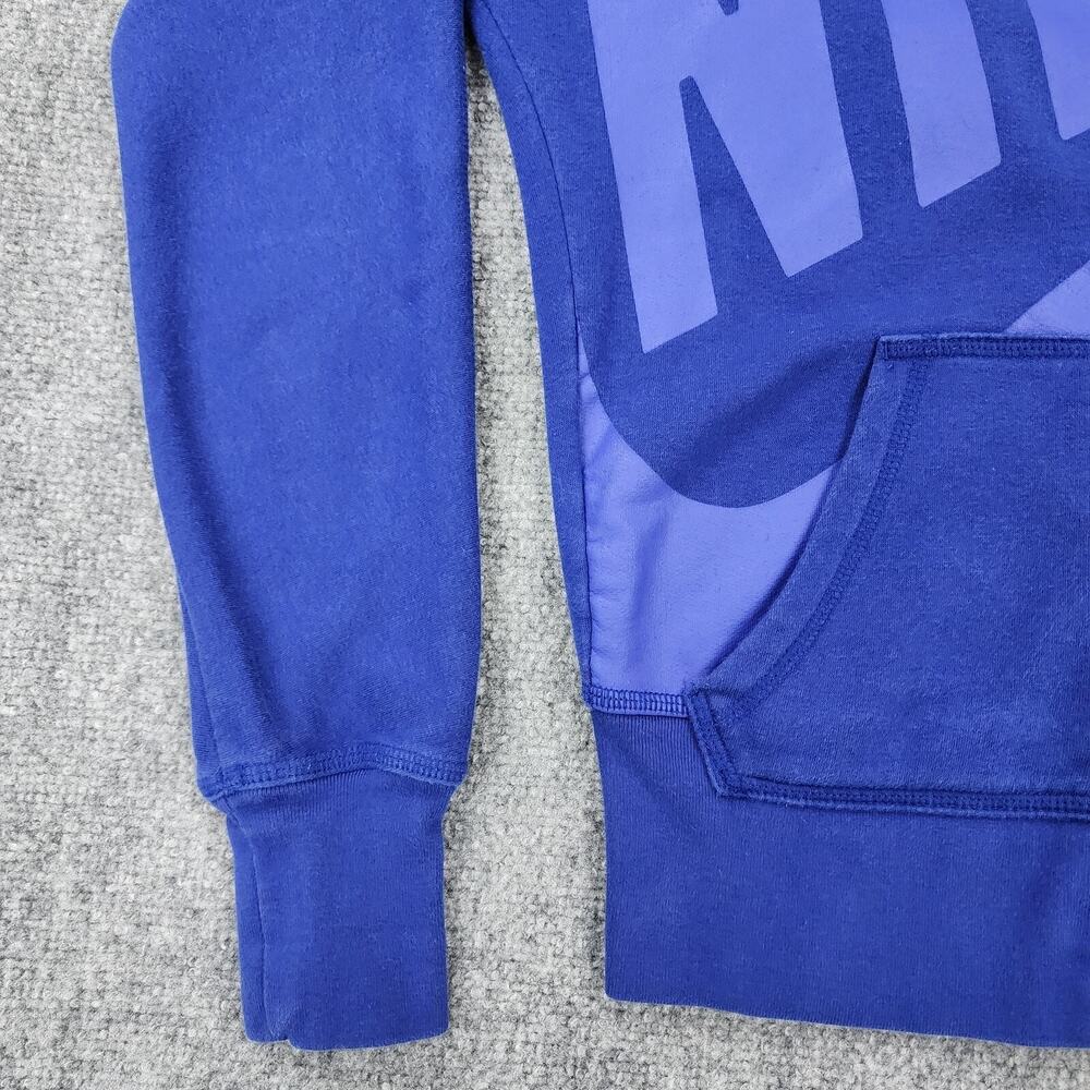 Nike Hoodie Womens XS Blue Full Zip Sportswear Big Logo Active Sweatshirt Fleece - Picture 7 of 16